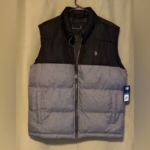 Mens US Polo Assn Color Block Puffer  Castle Rock Vest Mens  L NWT